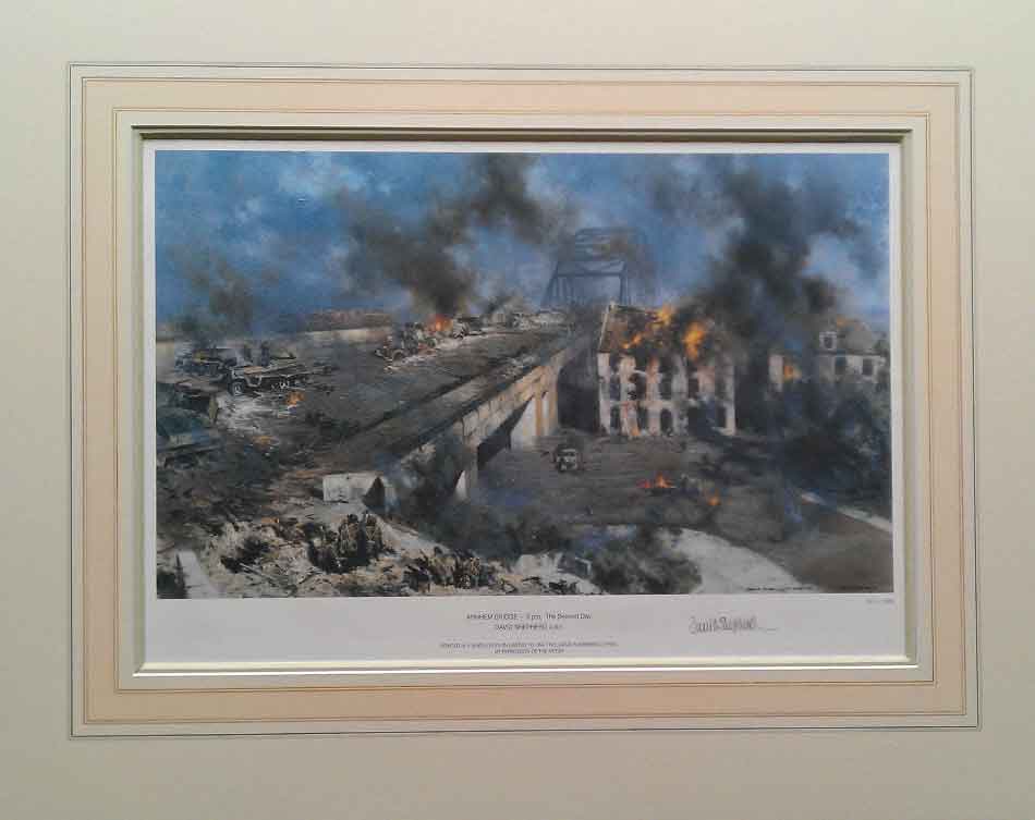 arnhem bridge print mounted