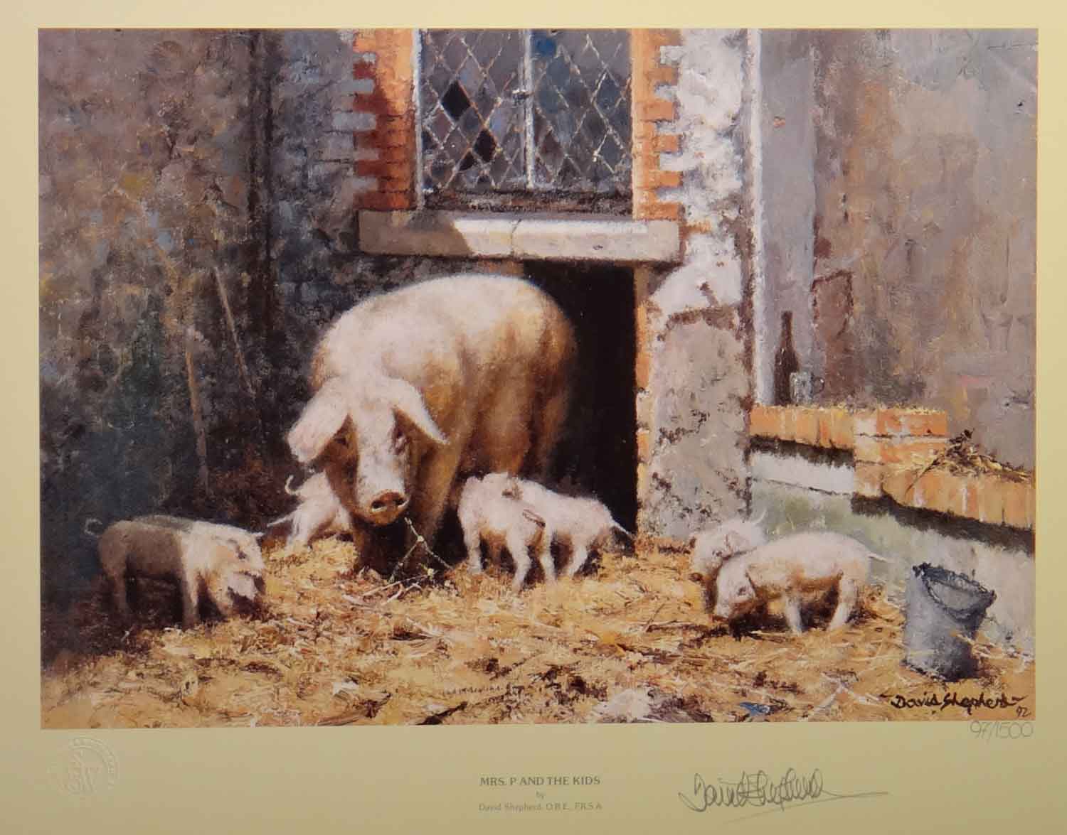 Pictures Of Pigs To Print. kids, pigs signed print