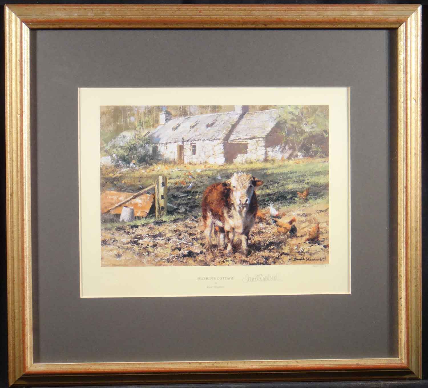 david shepherd, Old Ben's Cottage, print