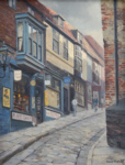 old street, david shepherd, originals, Oil Painting on canvas old street, david shepherd, original, Oil Painting on canvas