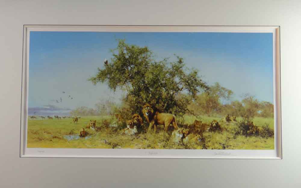 david shepherd  Africa, silkscreen, print, mounted