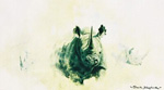 david shepherd,black rhino, print