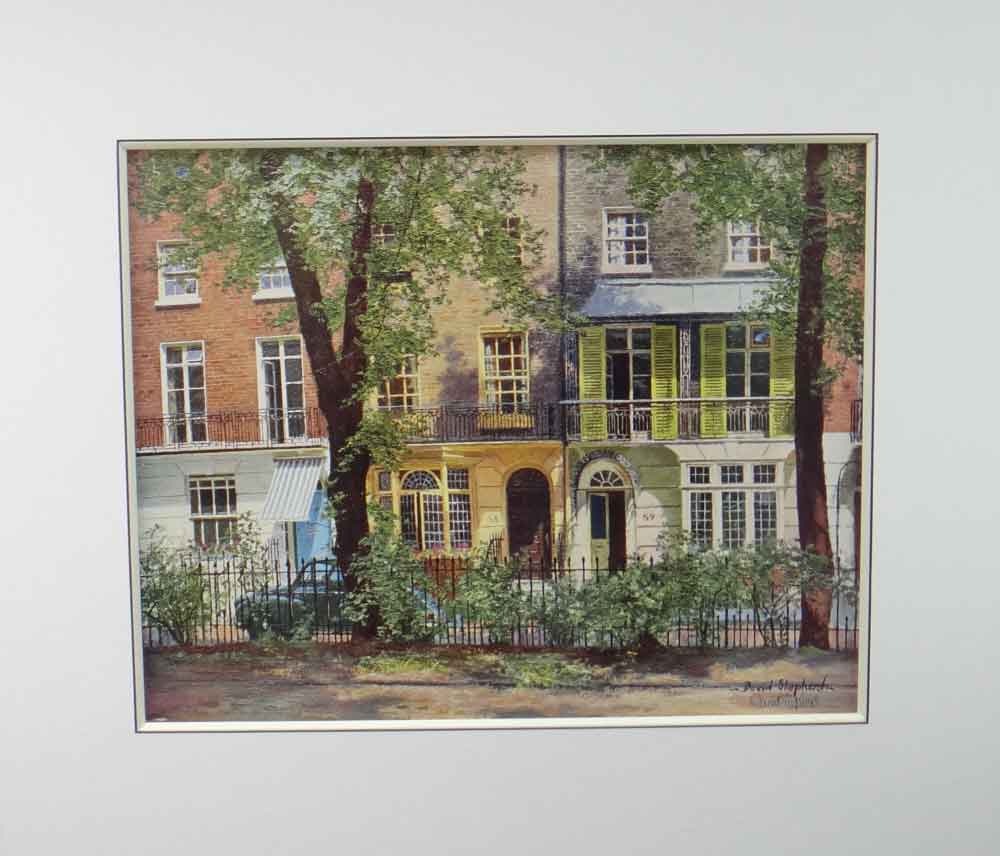 David Shepherd brompton square, london print mounted