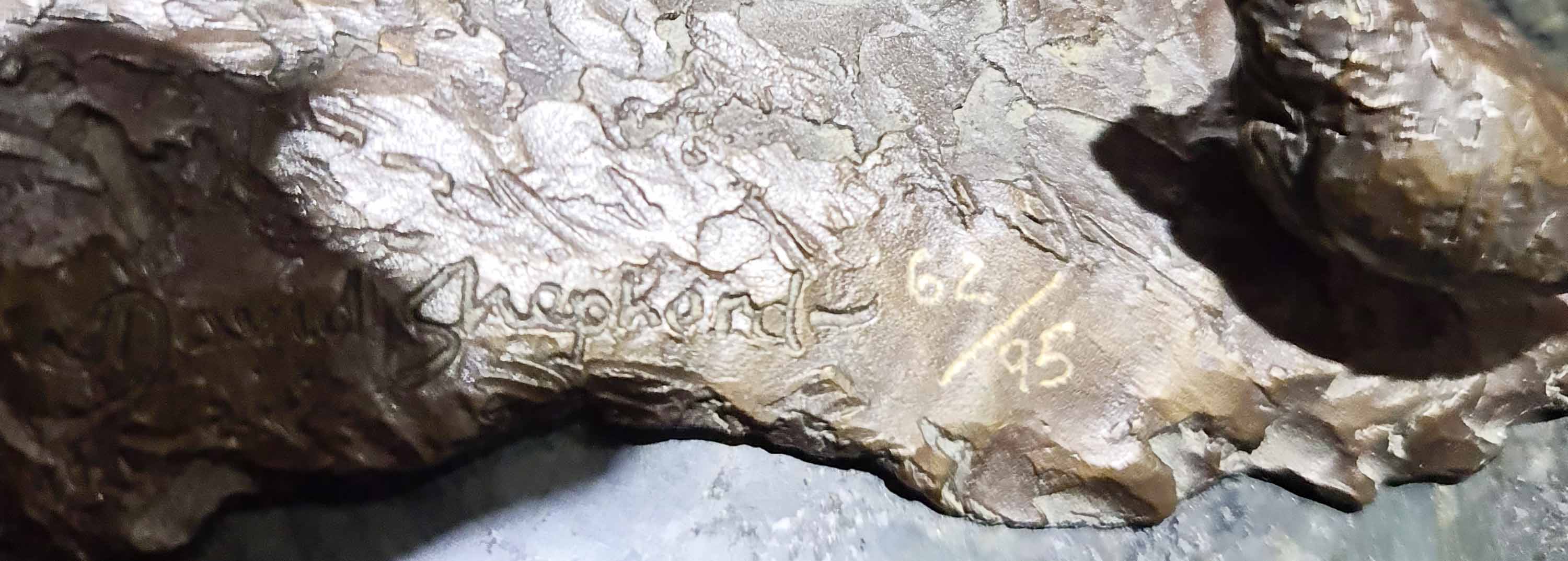 bronze, horse, signature