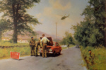 david shepherd, checkpoint at Forkhill, military, army, ireland, irish