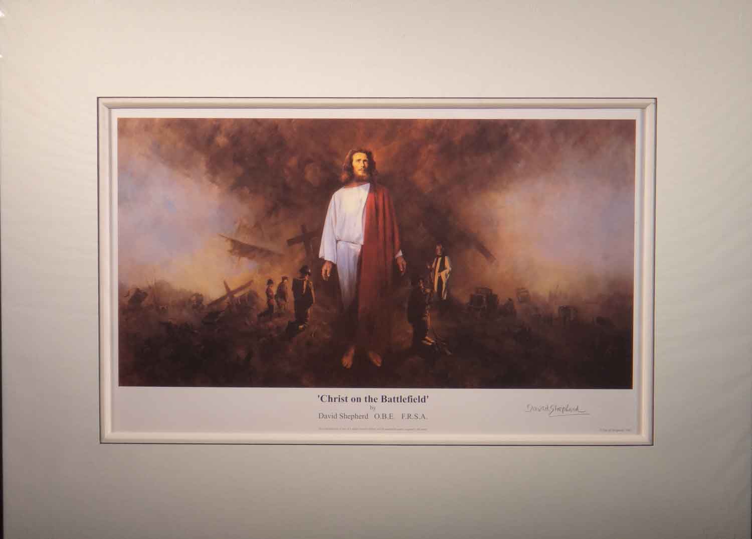 david shepherd, limimited edition print, Christ in the Battlefield