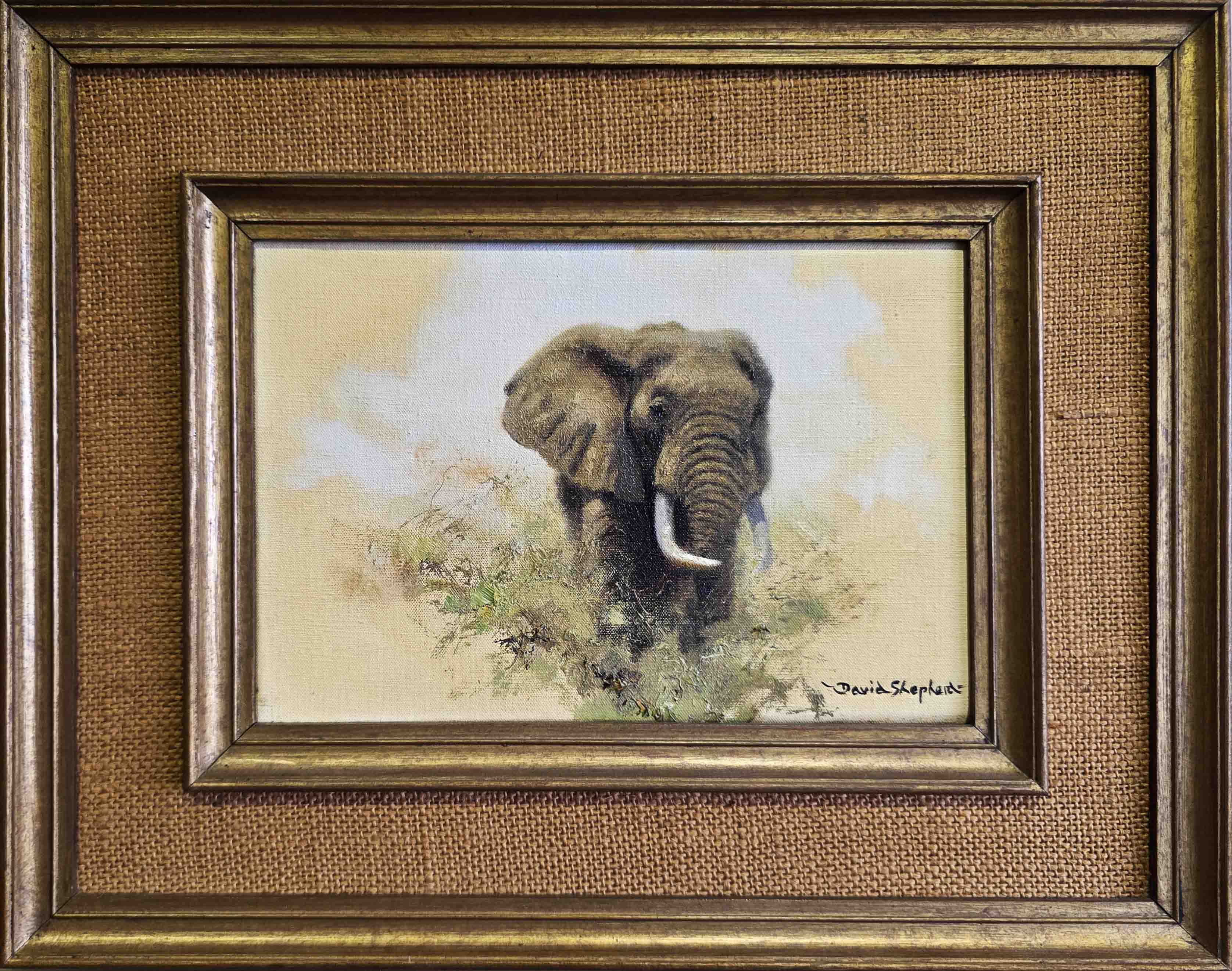 david shepherd original, Elephant, 12, painting