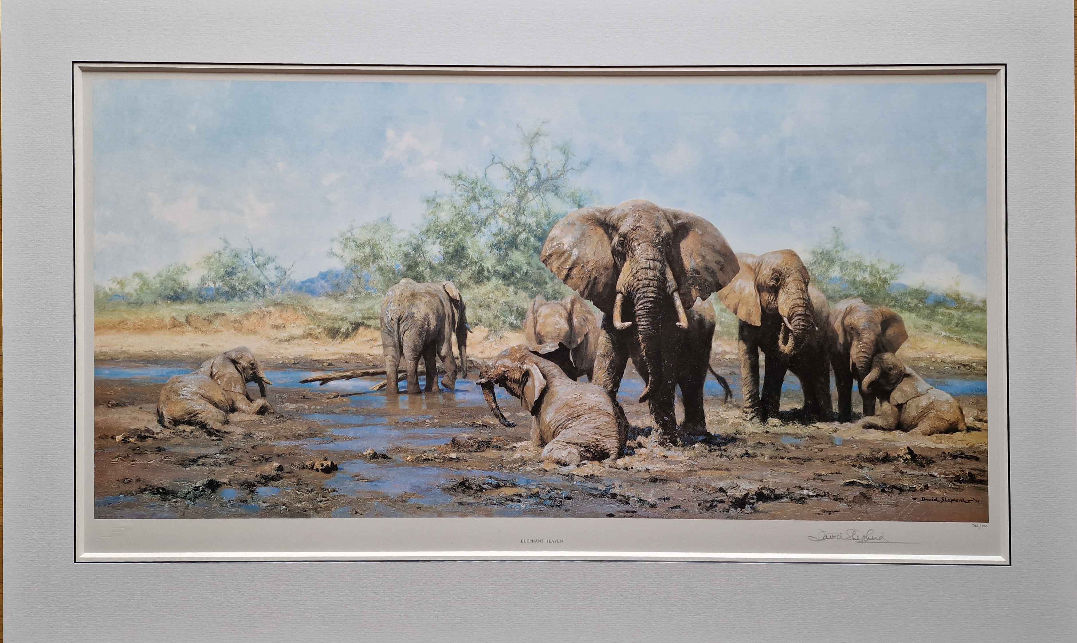 david shepherd signed limited edition print elephant heaven