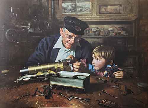 grandpa's workshop David Shepherd portrait print