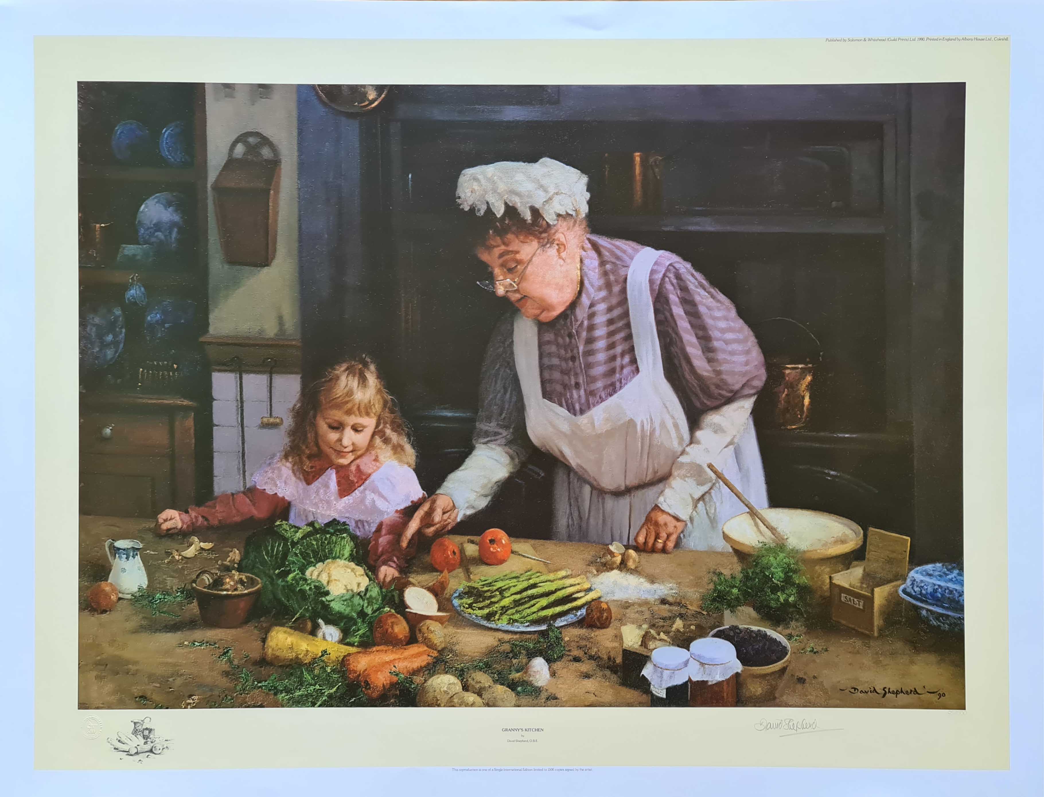 david shepherd grannie's kitchen signed print