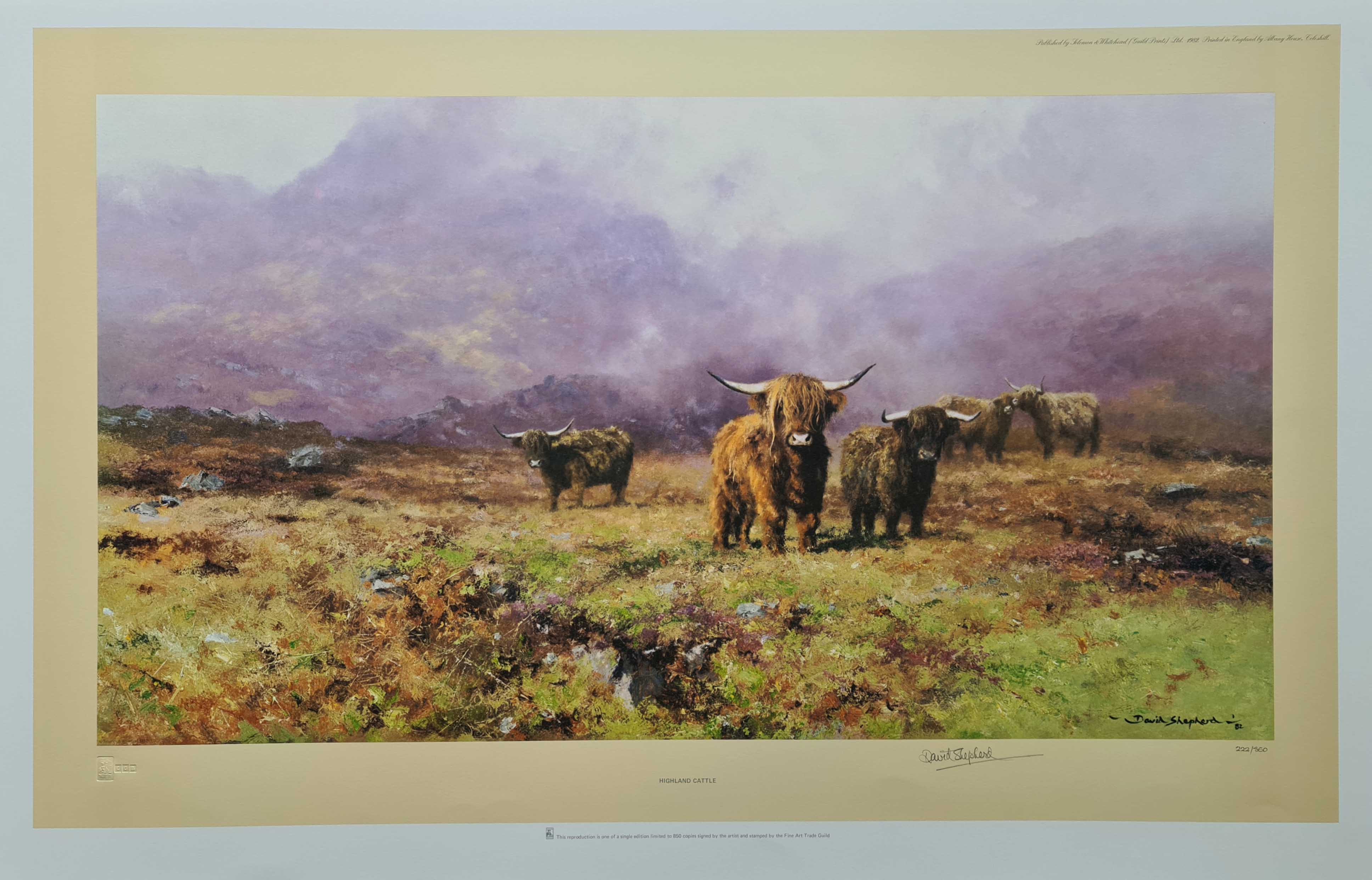 david shepherd, Highland Cattle, print