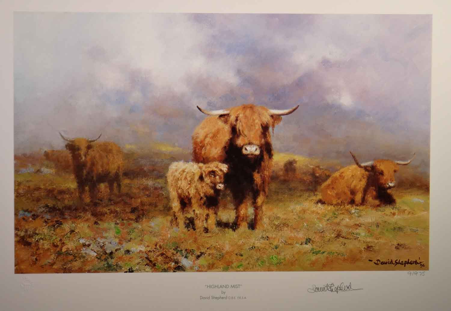 david shepherd, Highland mist, print