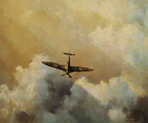 immortal hero spitfire David Shepherd aviation print