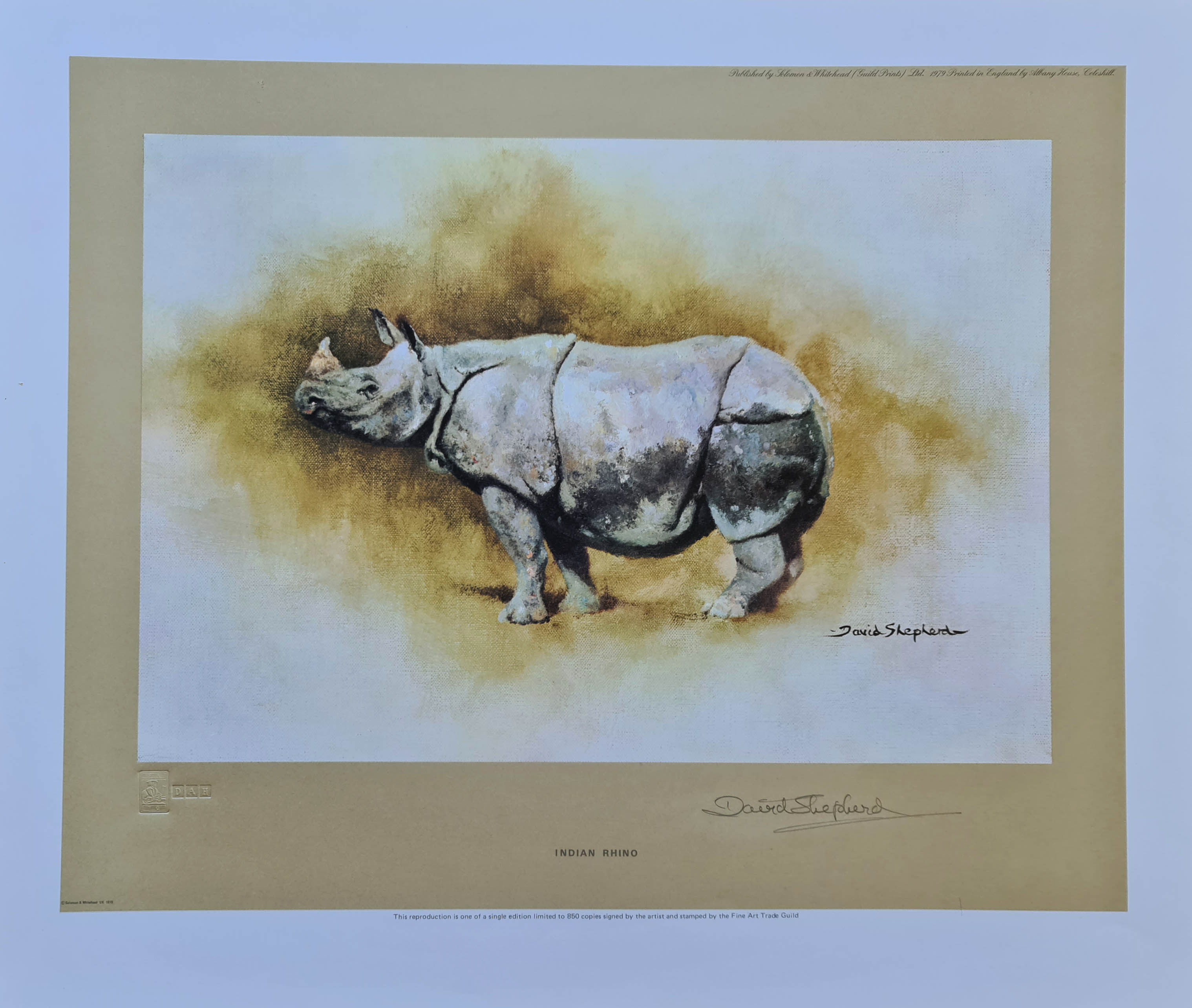 david shepherd indian rhino, rhinoceros