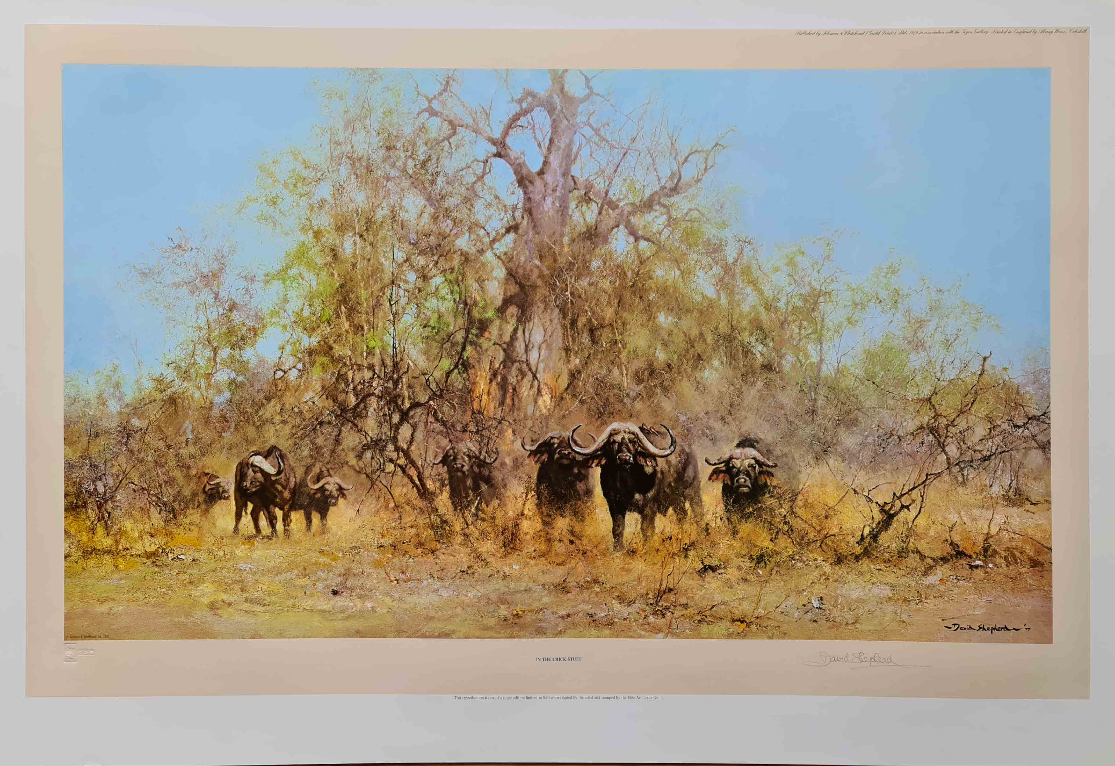 david shepherd, in the thick stuff, signed limited edition print