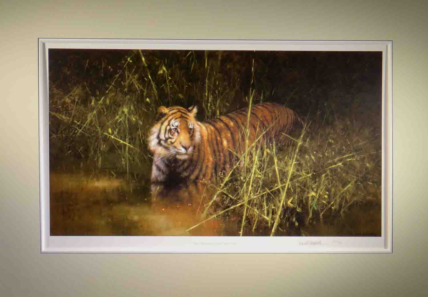 david shepherd, into the sunlight came a tiger, signed limited edition print