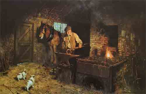 david shepherd, Jimmy's Forge, signed print