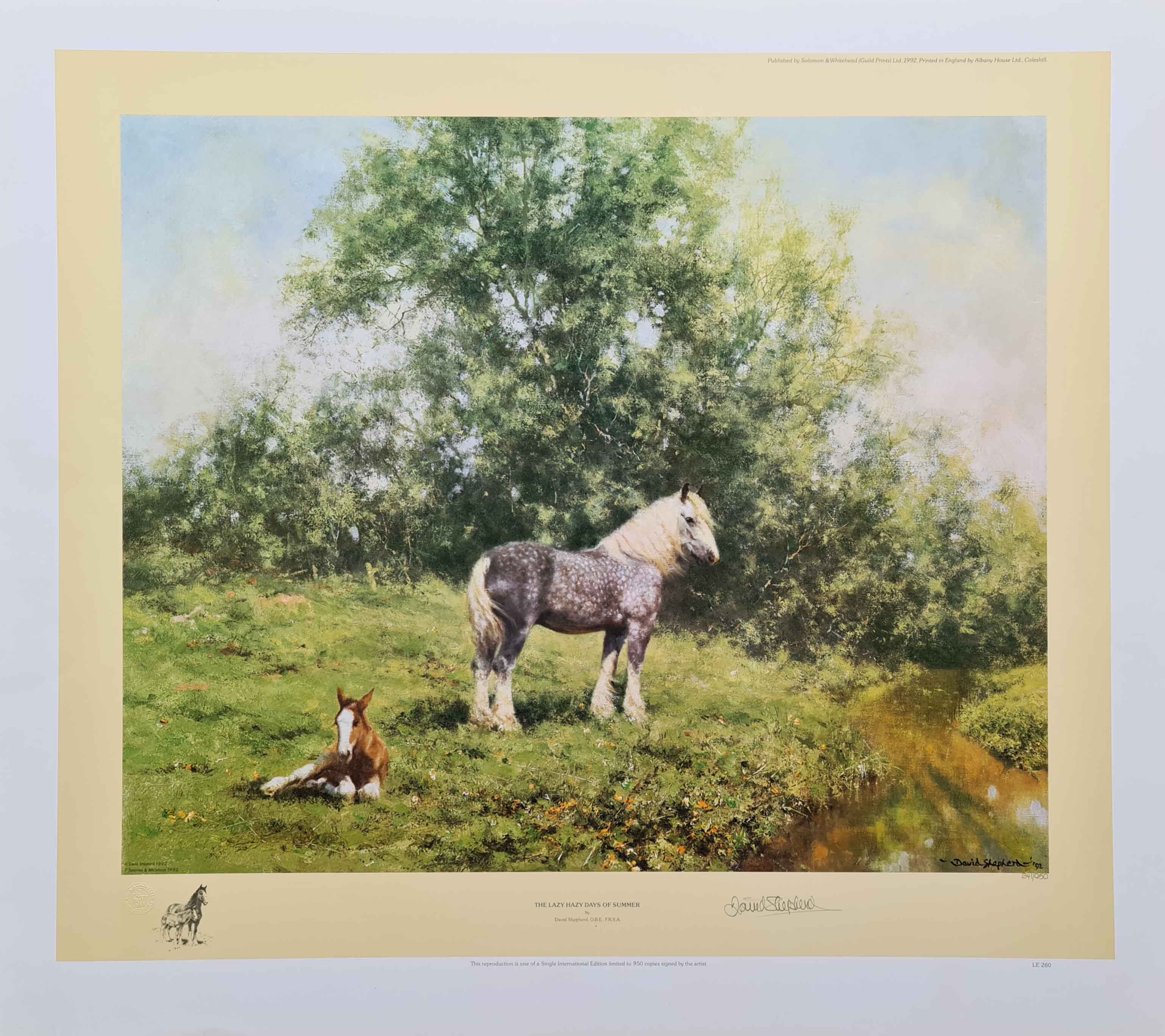 david shepherd, signed limited edition print, Lazy Hazy Days of Summer