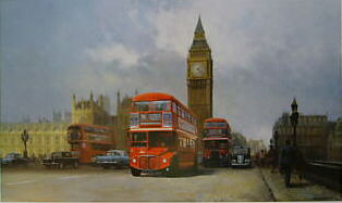 david shepherd  london bus print