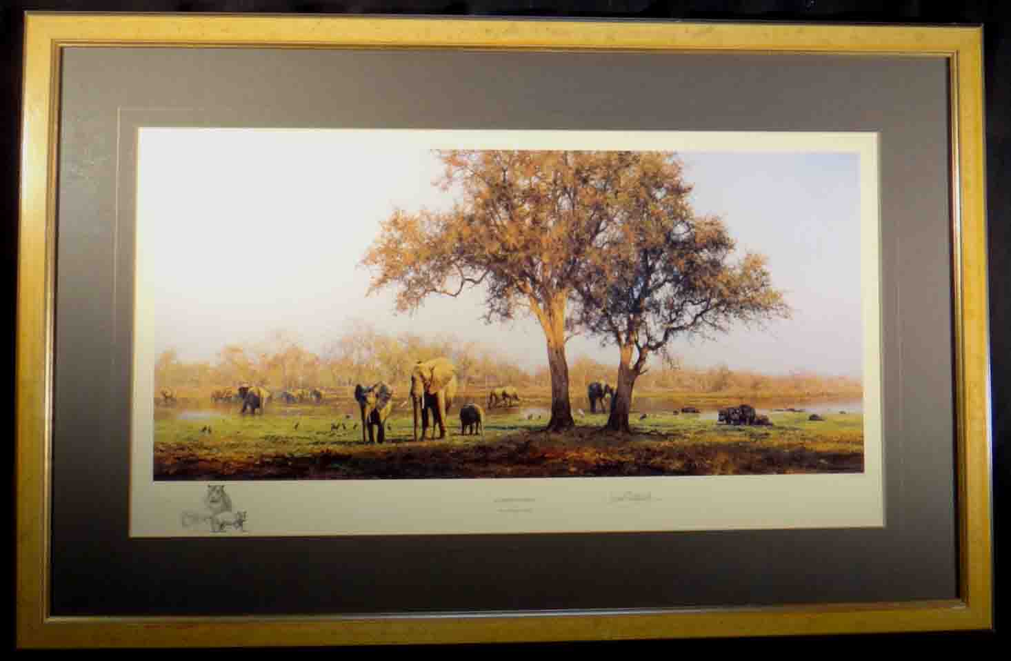 david shepherd, Luangwa Evening, signed limited edition print
