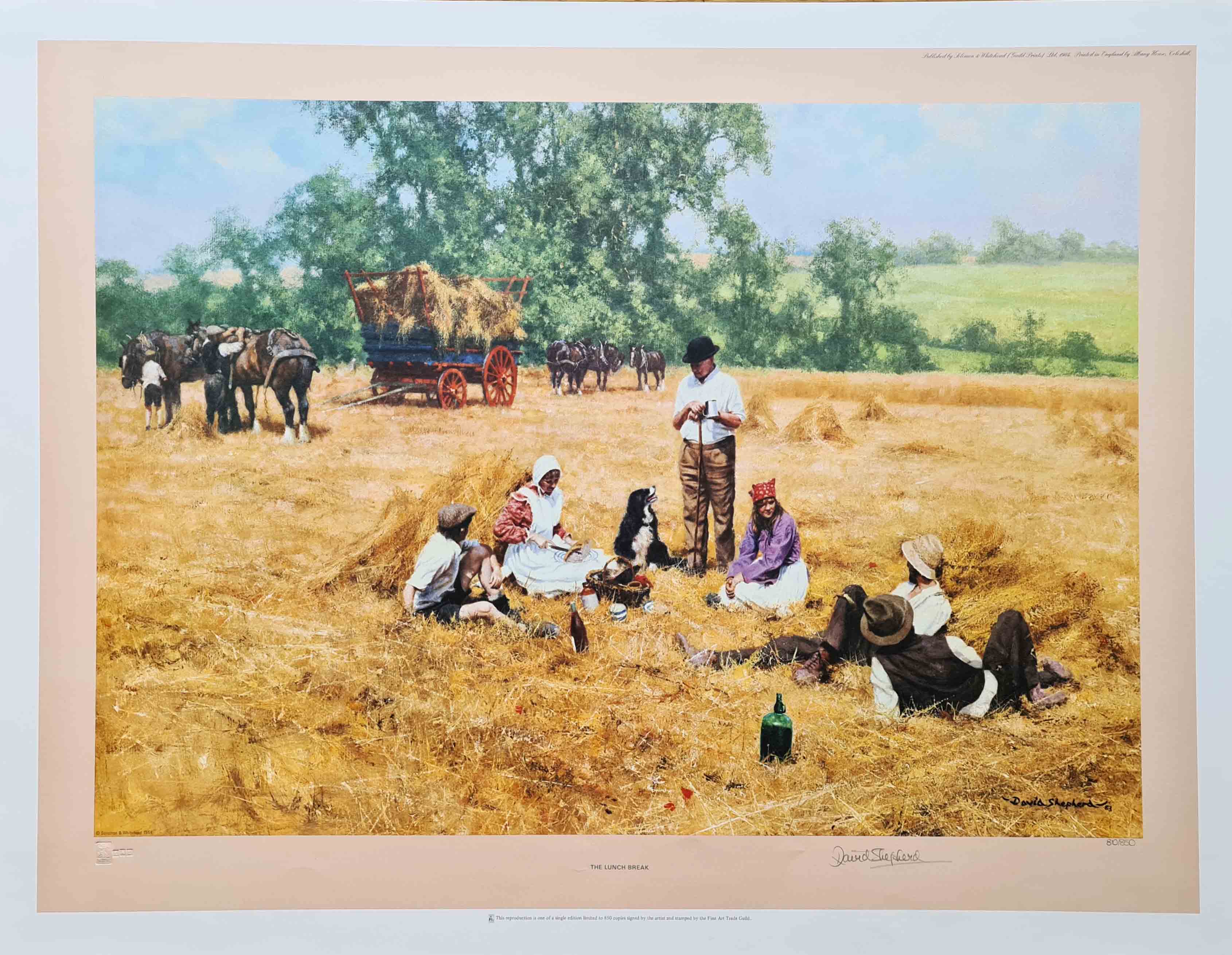 david shepherd, the lunch break, signed limited edition print