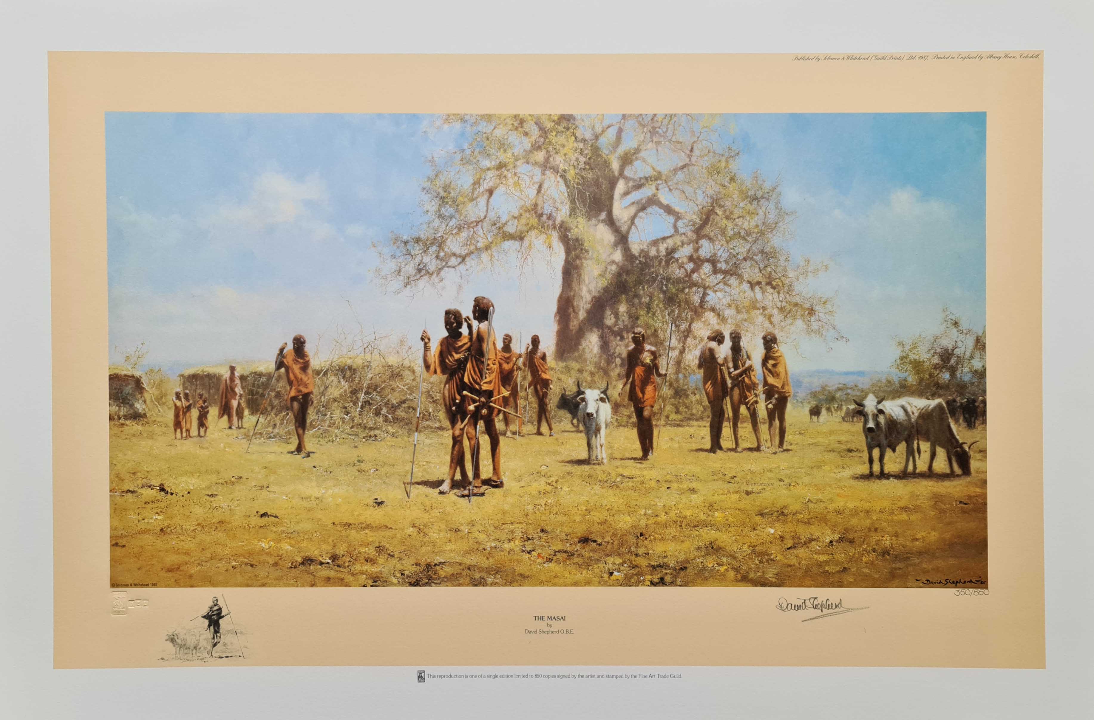 shepherd masai signed print