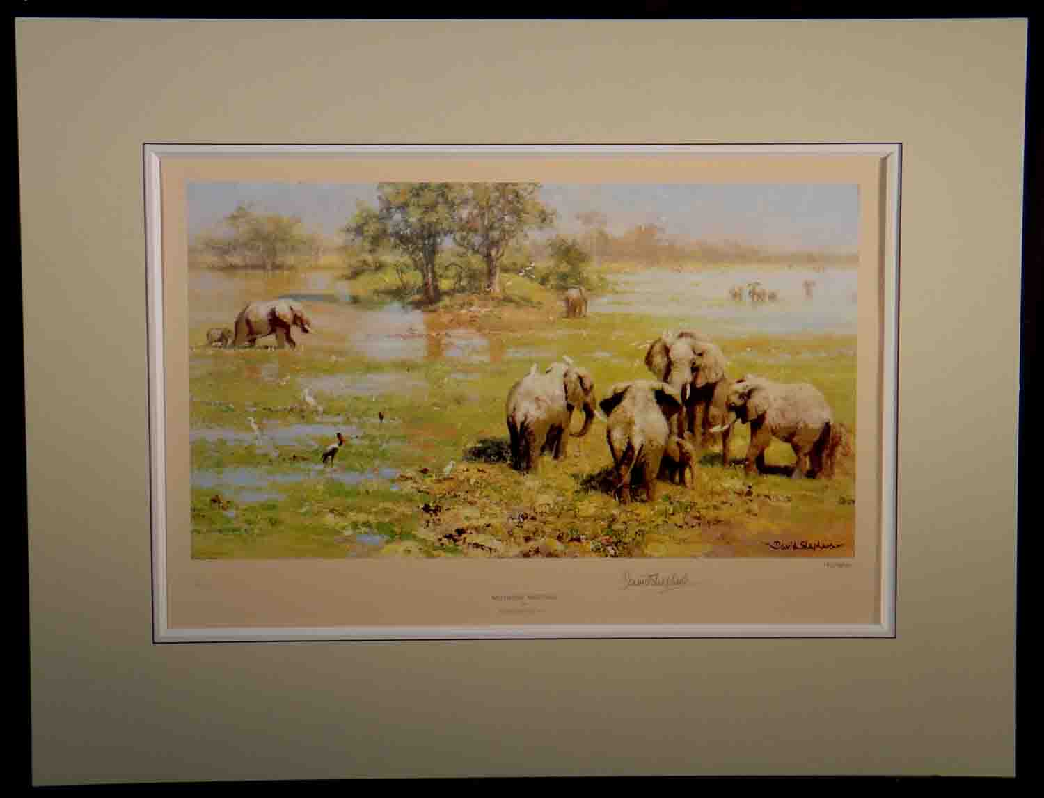 david shepherd, mother's meeting, signed limited edition print