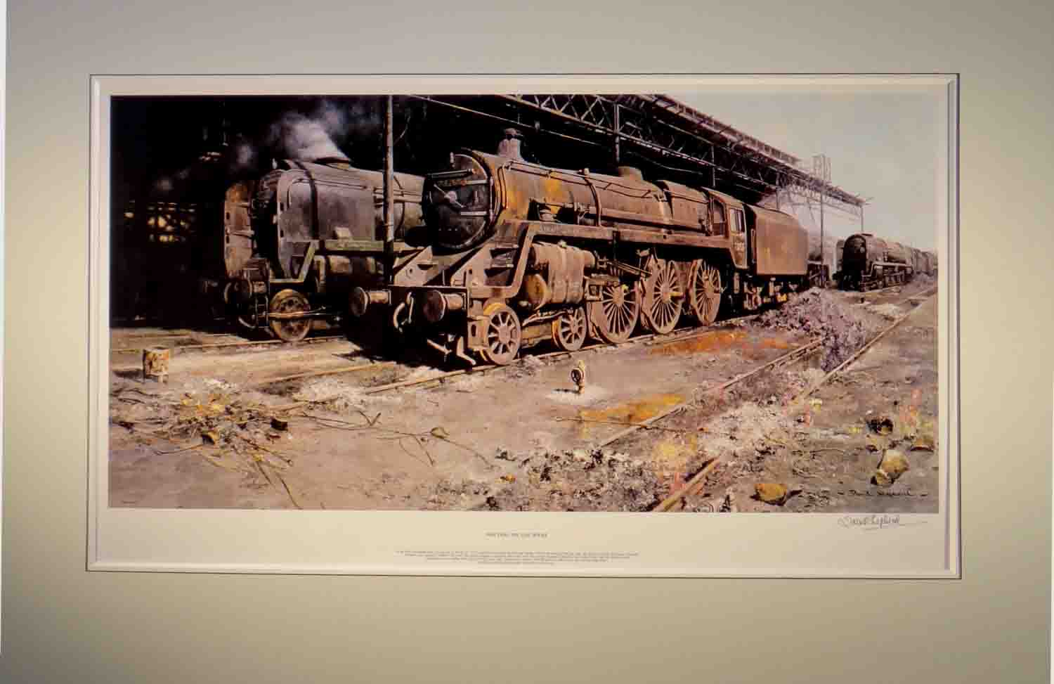 david shepherd, signed prints, shepherd nine elms, Trains