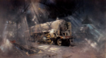 david shepherd, on shed, steam trains