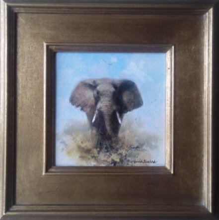 david shepherd elephant original painting framed