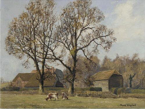 david shepherd farm oil painting