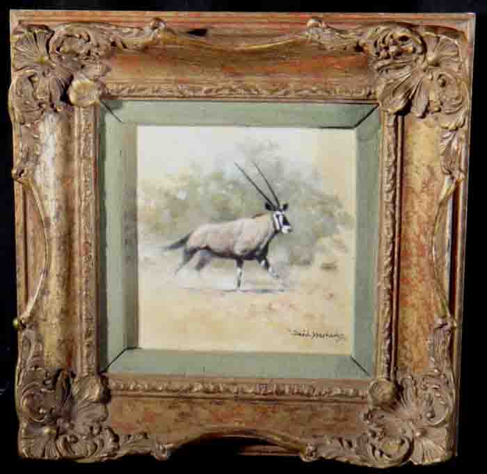 david shepherd original, gemsbok, painting