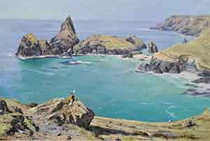 david shepherd painting, Kynance Cove david shepherd, painting, Kynance Cove