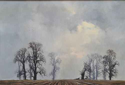 david shepherd, landscape with oaks