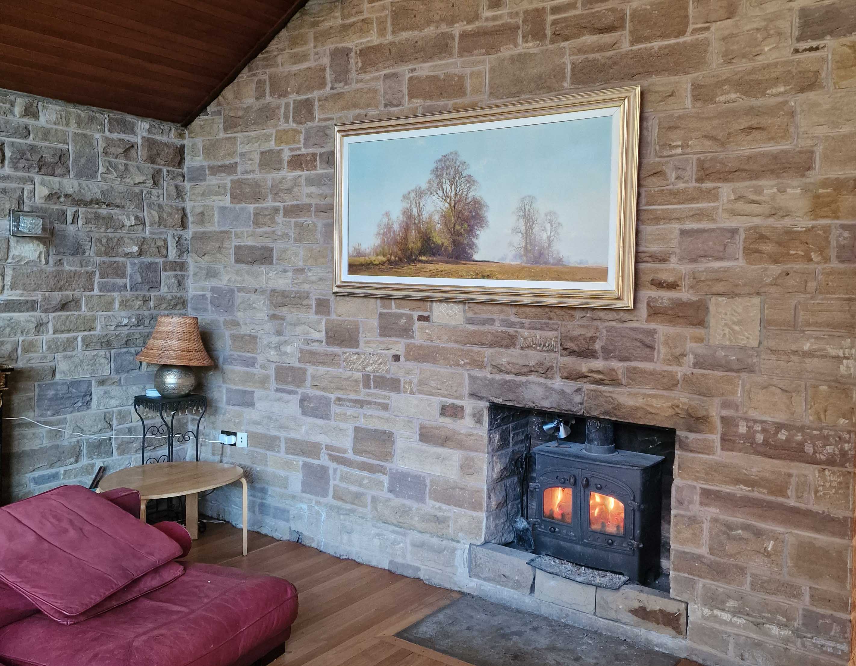 david shepherd original, landscape , large, painting, corner