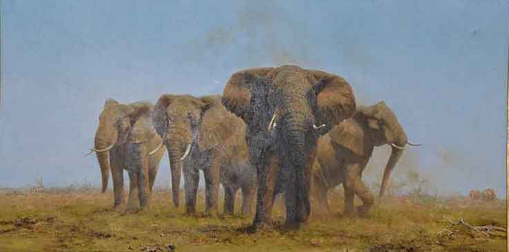 david shepherd, elephant, may 2013, original usa