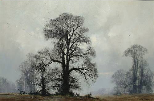 david shepherd  majestic elms original painting