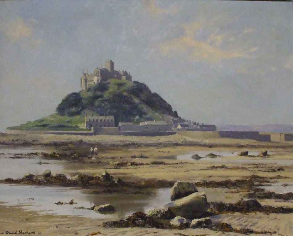 david shepherd, St. Michael's Mount, Cornwall painting