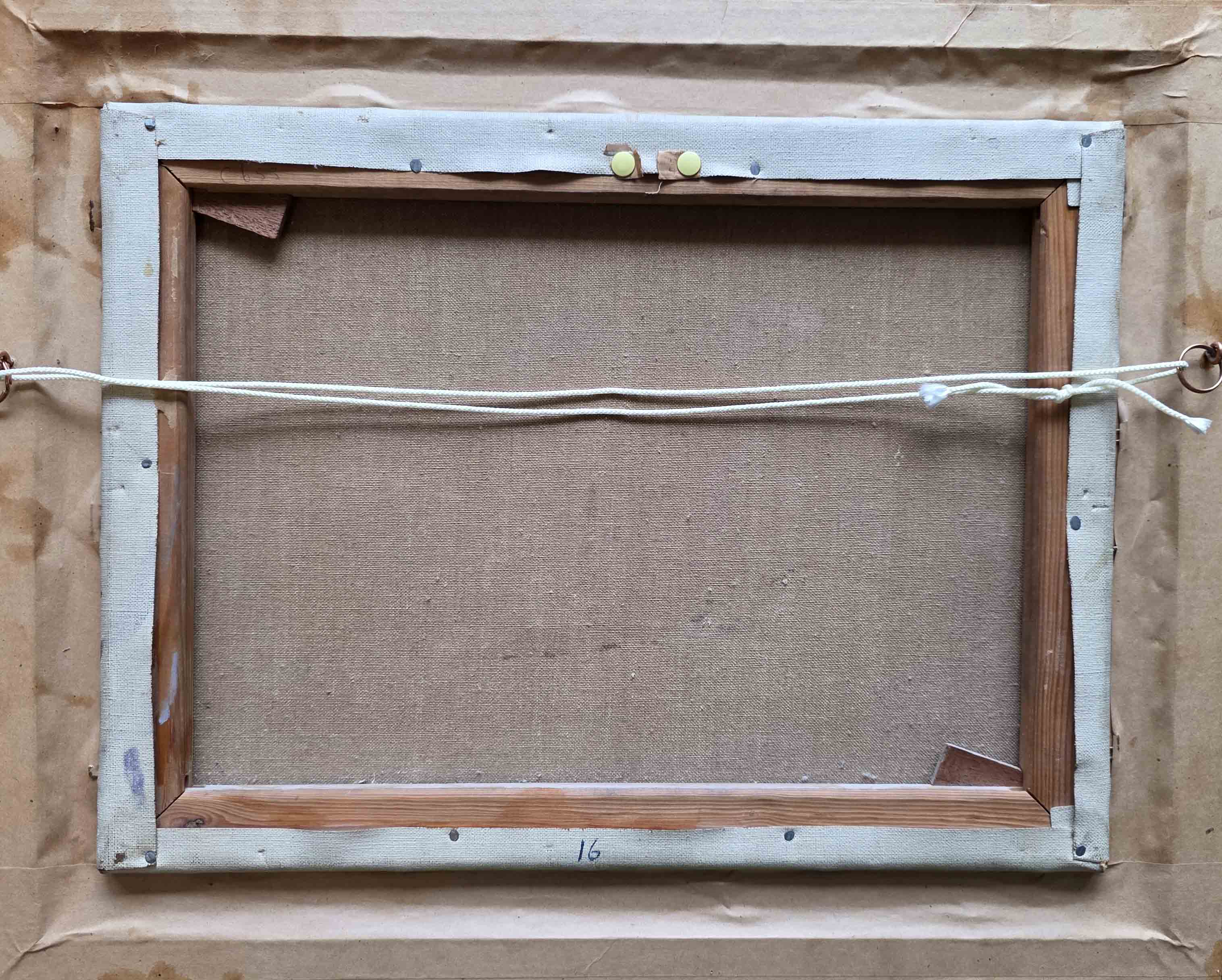 david shepherd original, River Thames, Tower bridge, London, painting, verso