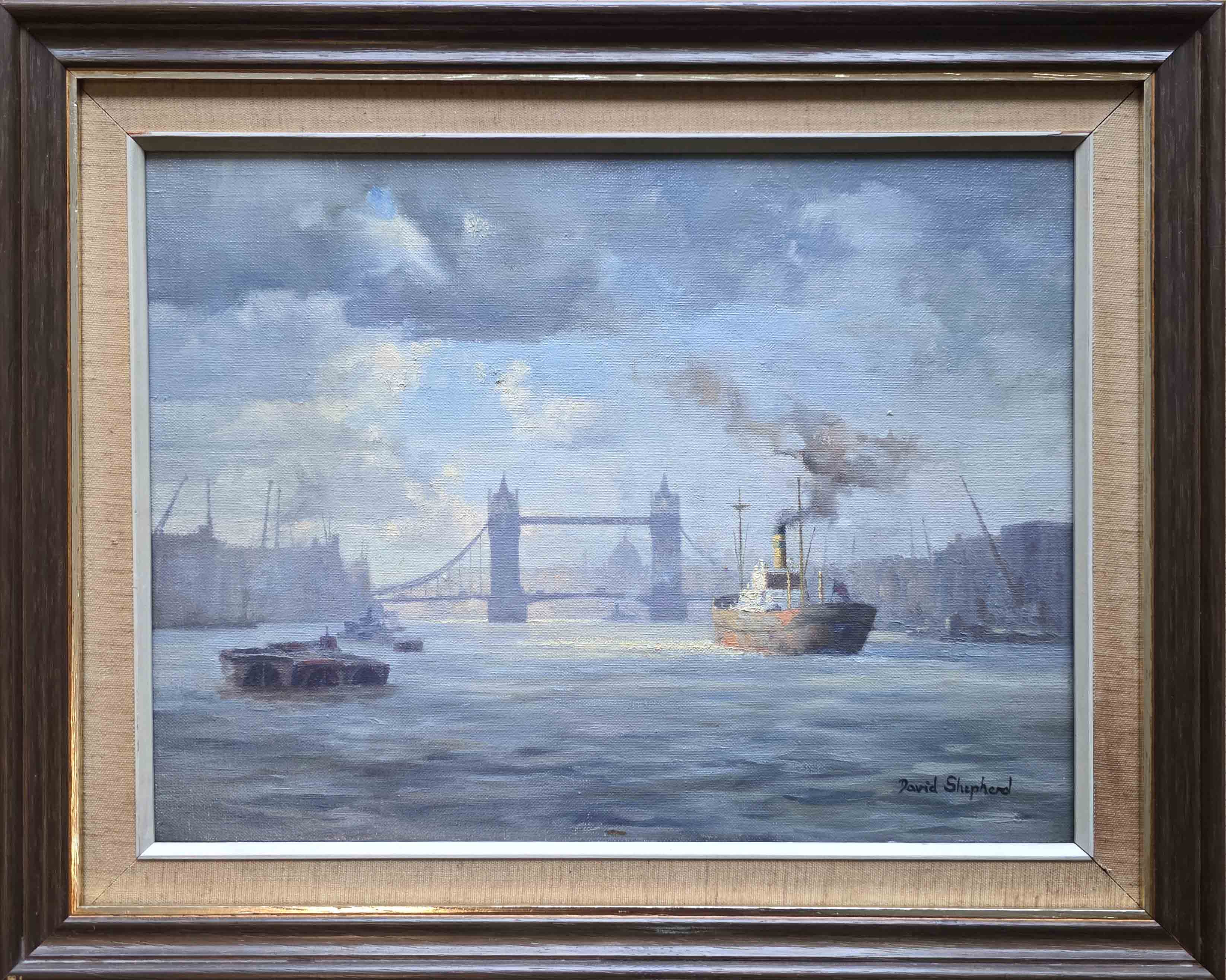 david shepherd original, River Thames, Tower bridge, London, painting