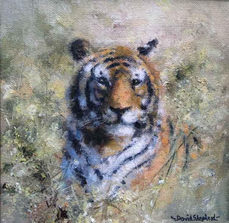 david shepherd tiger original painting