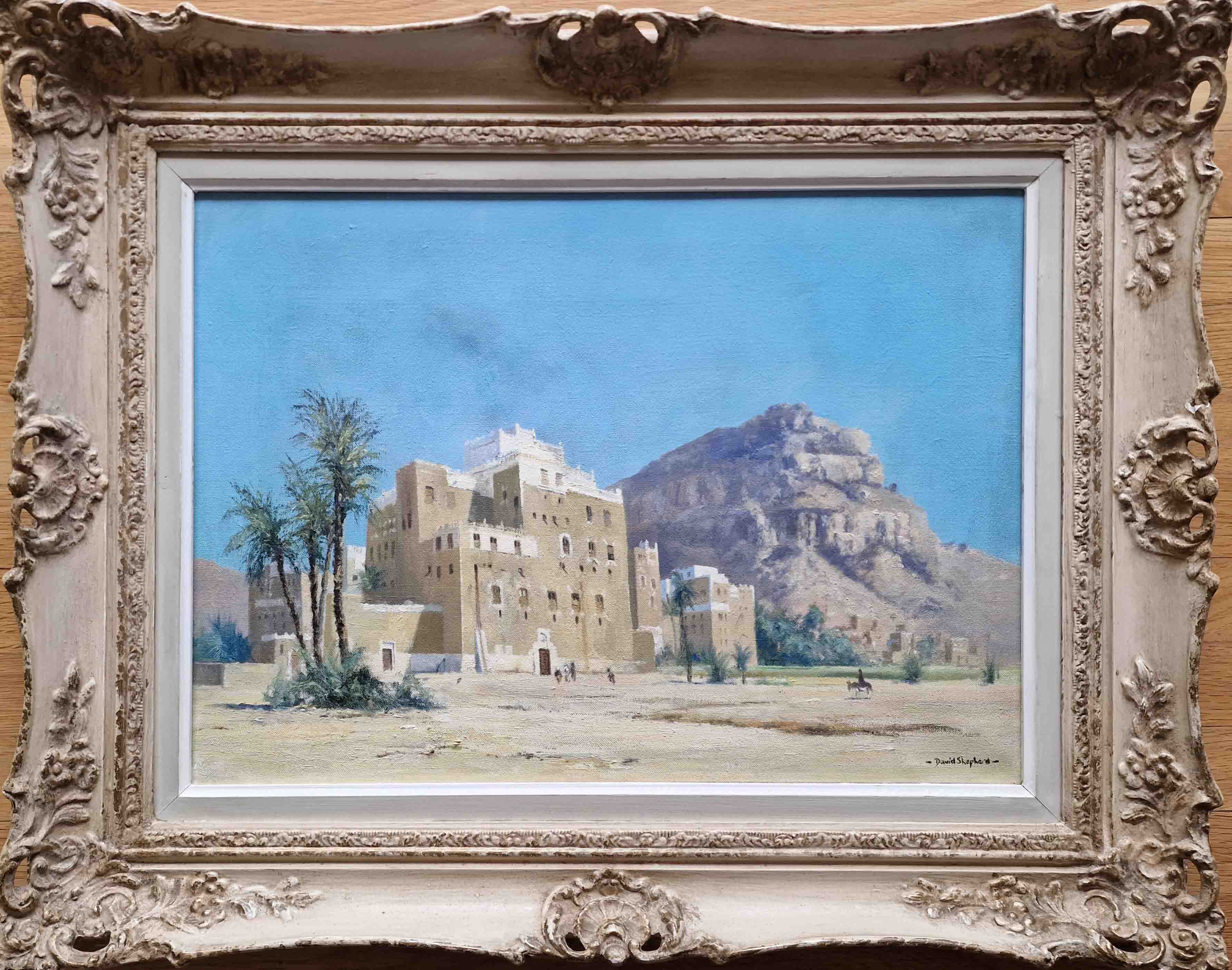 david shepherd original, wadi hadhramaut, painting