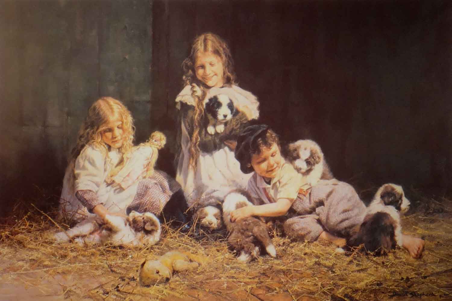 david shepherd,playtime, print david shepherd Playtime