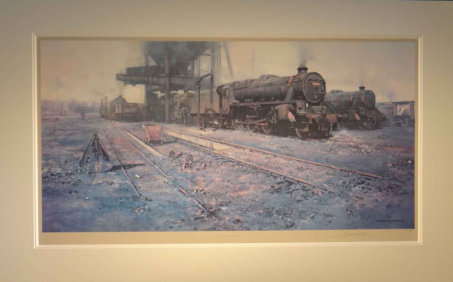 david shepherd, signed limited edition print, Black Five Country, Trains