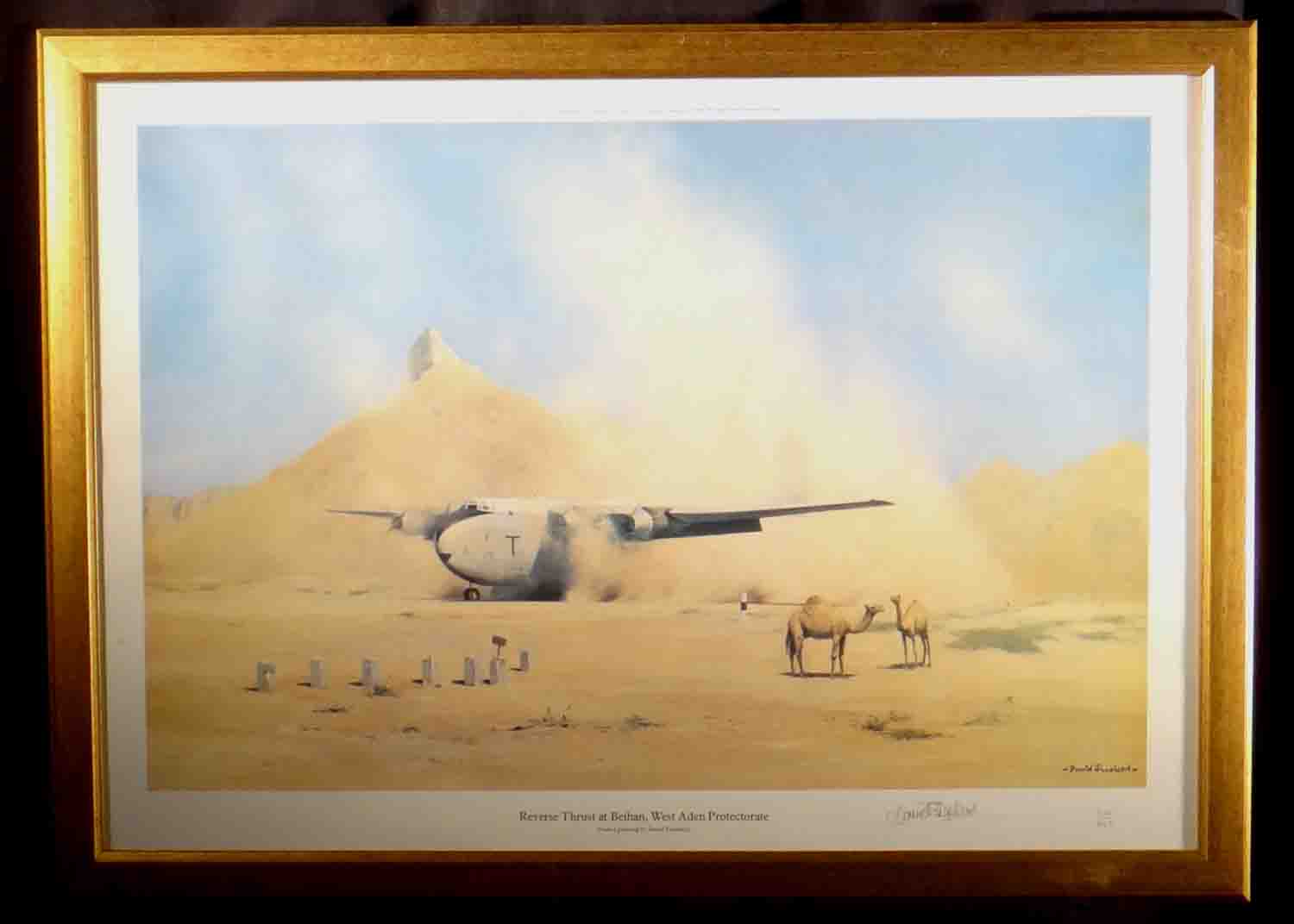 reverse thrust at Beihan, west Aden, protectorate, aviation