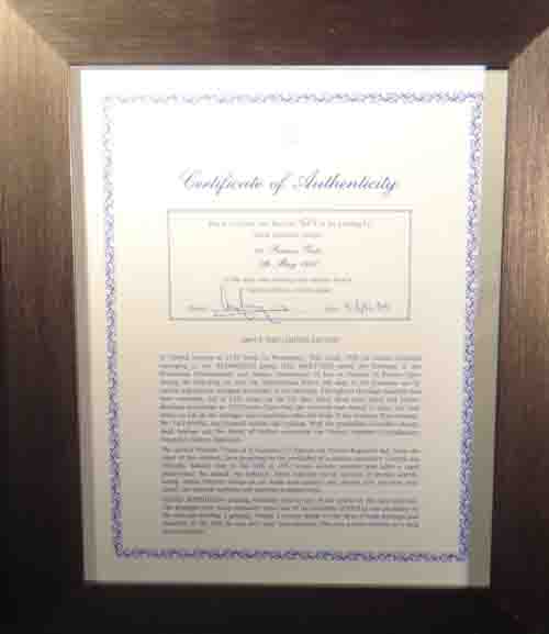 david shepherd sas iran embassyseige print, certificate