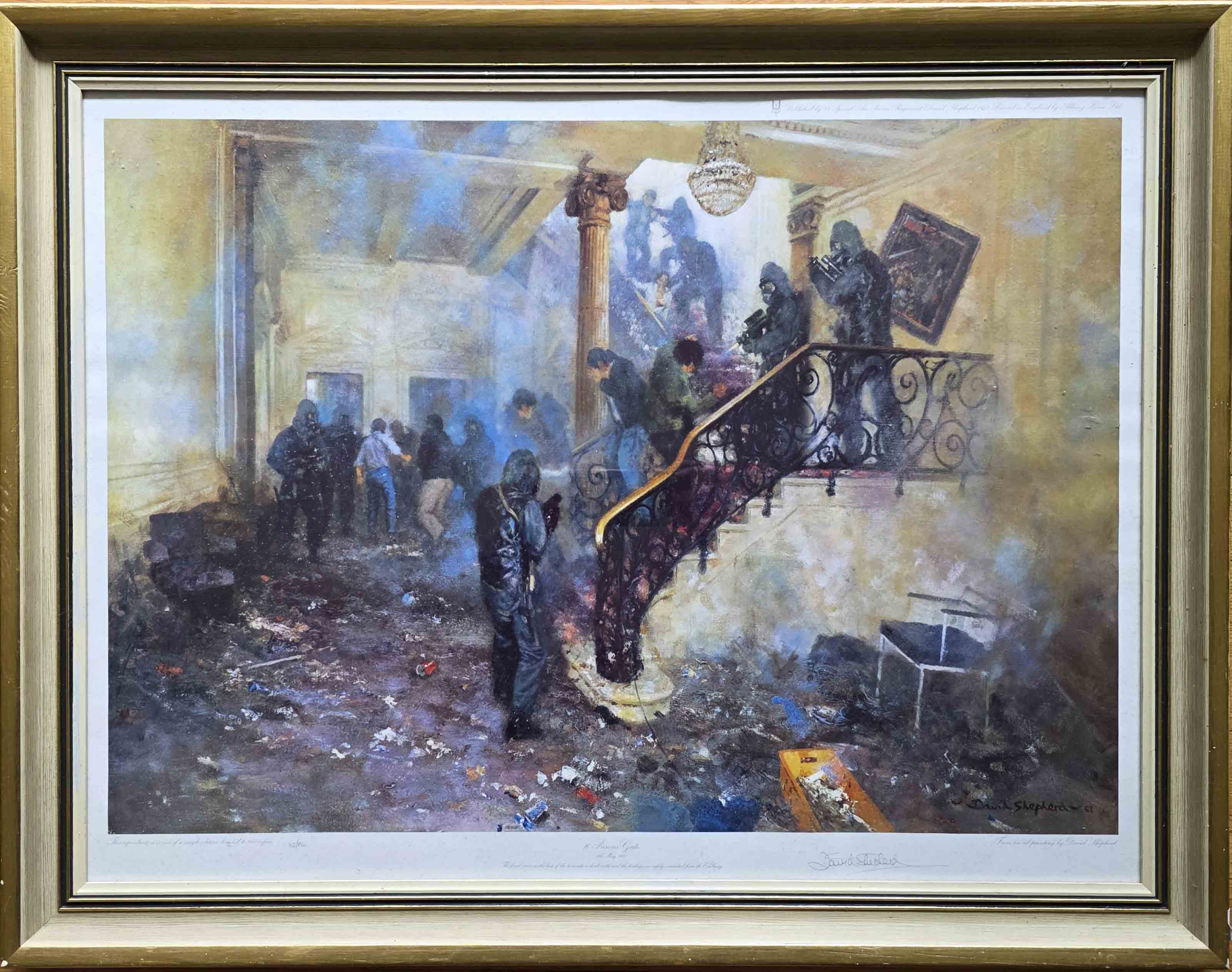 david shepherd sas iran embassyseige print