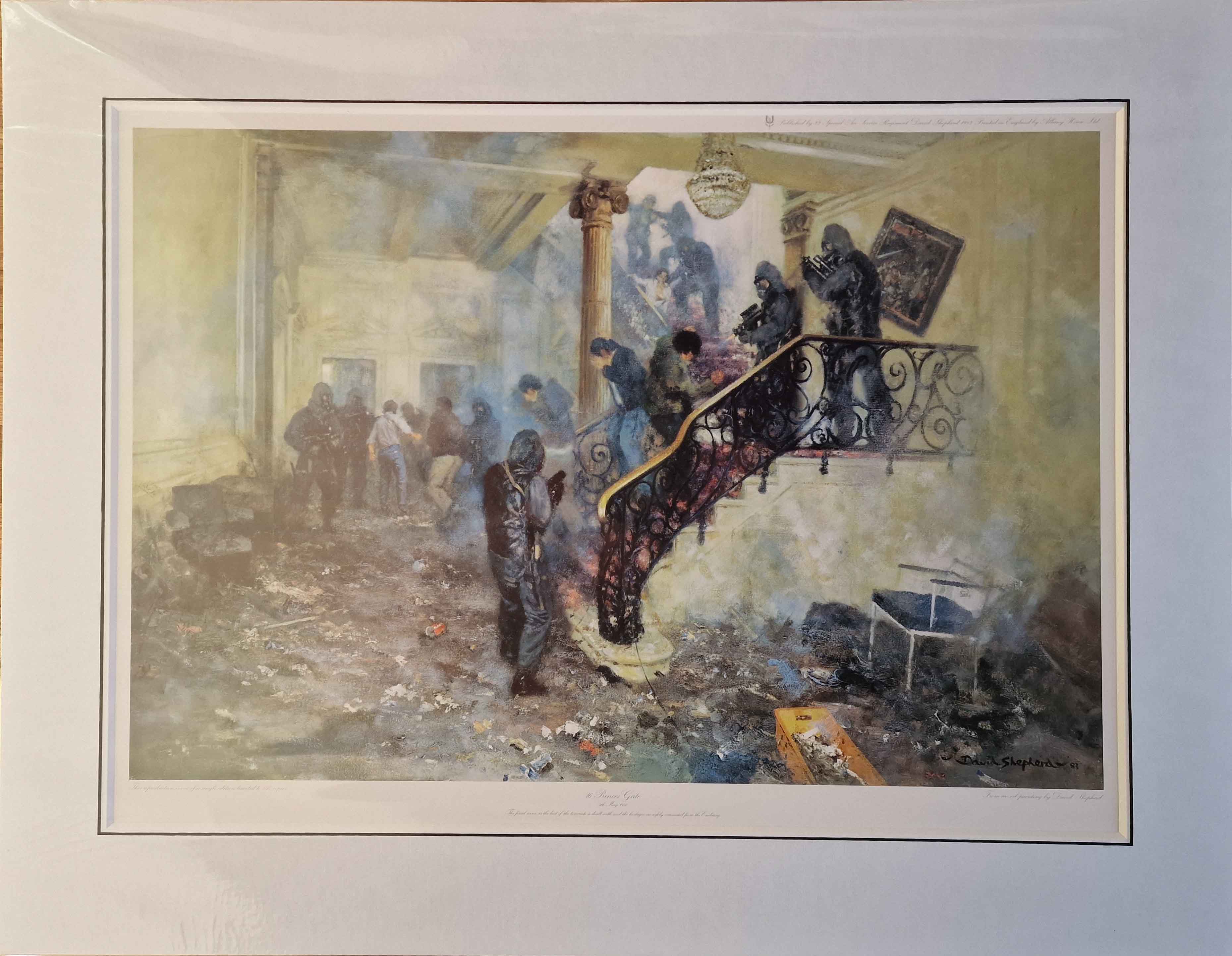 david shepherd sas iran embassyseige print