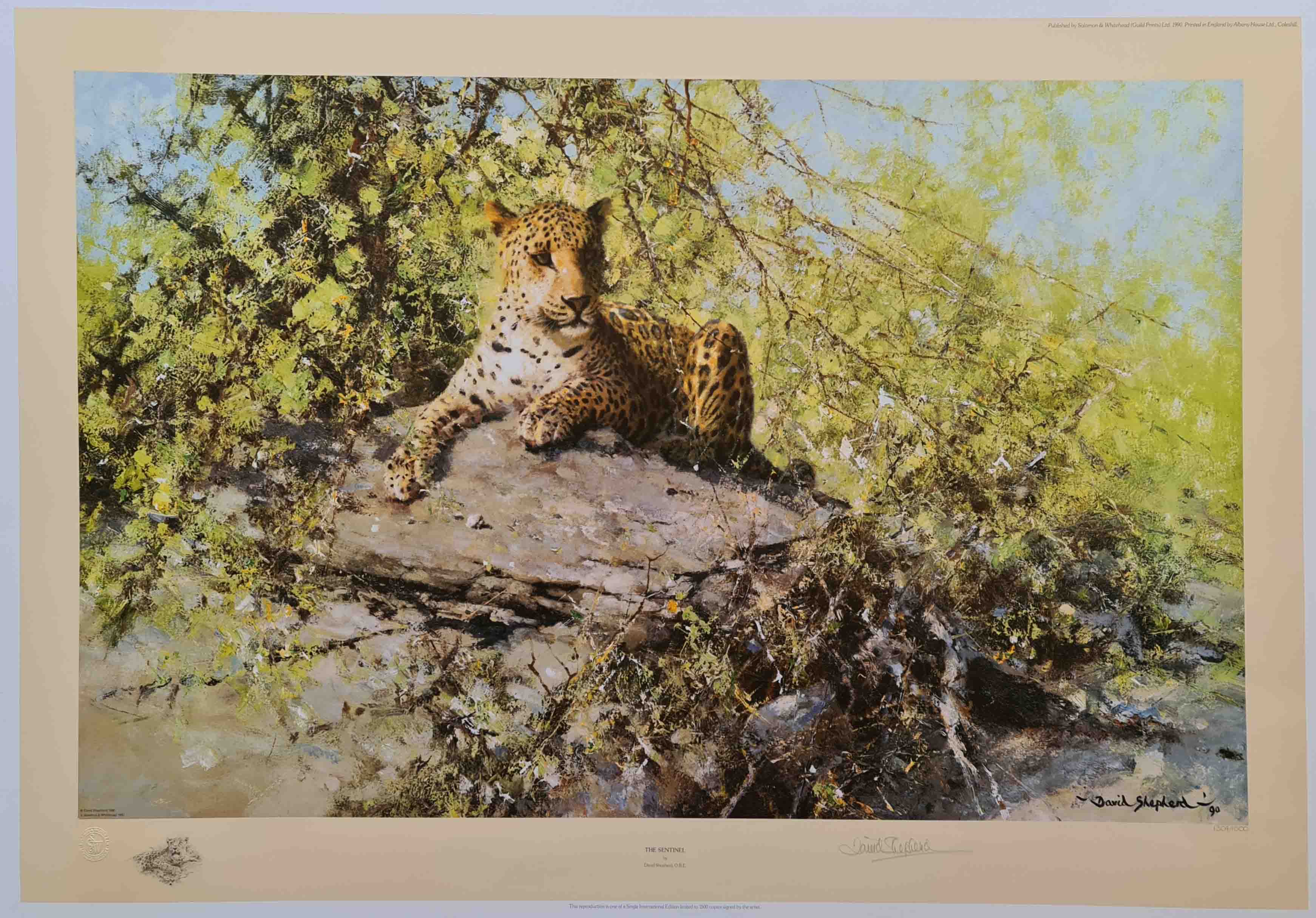 david shepherd, Sentinel, signed limited edition print