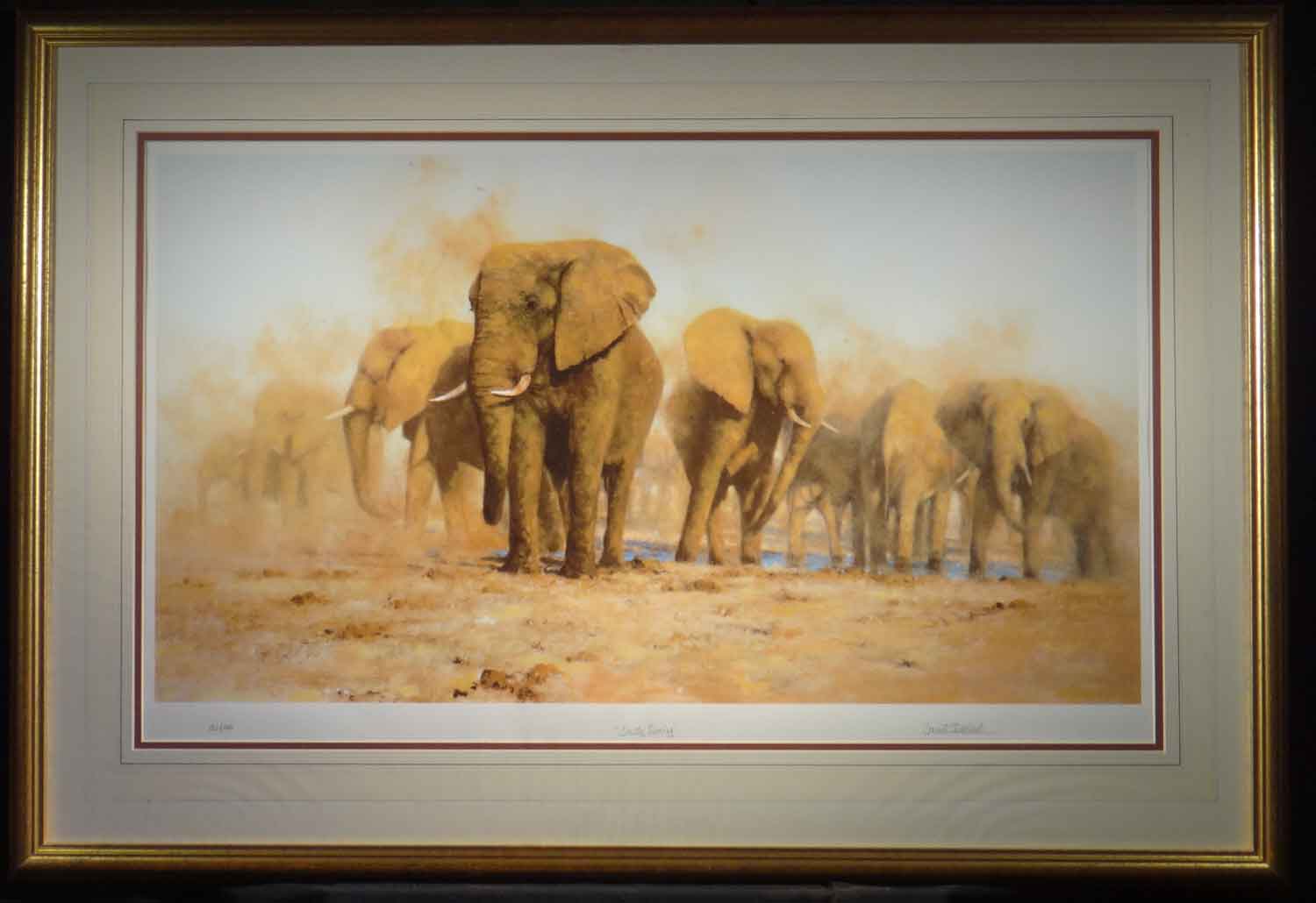 david shepherd, dusty evening, silkscreen, print david shepherd, dusty evening, silkscreen